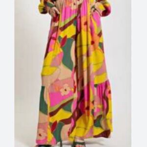 Easel Colorful Floral wide leg  pants Size Small